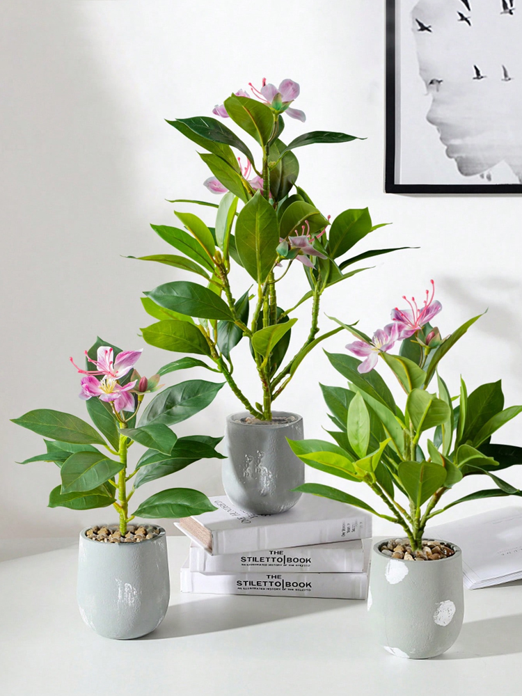 Rubber Plant Ficus - Plantas artificiales de Azaleas de 21-40cm,