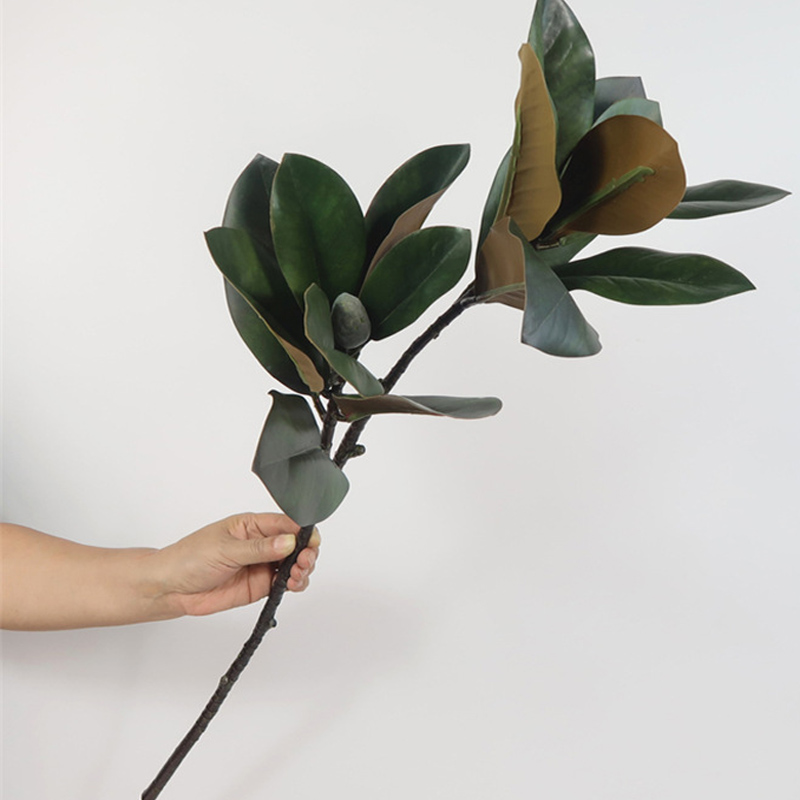 Rubber Plant Ficus - Plantas artificiales grandes de 82cm, rama