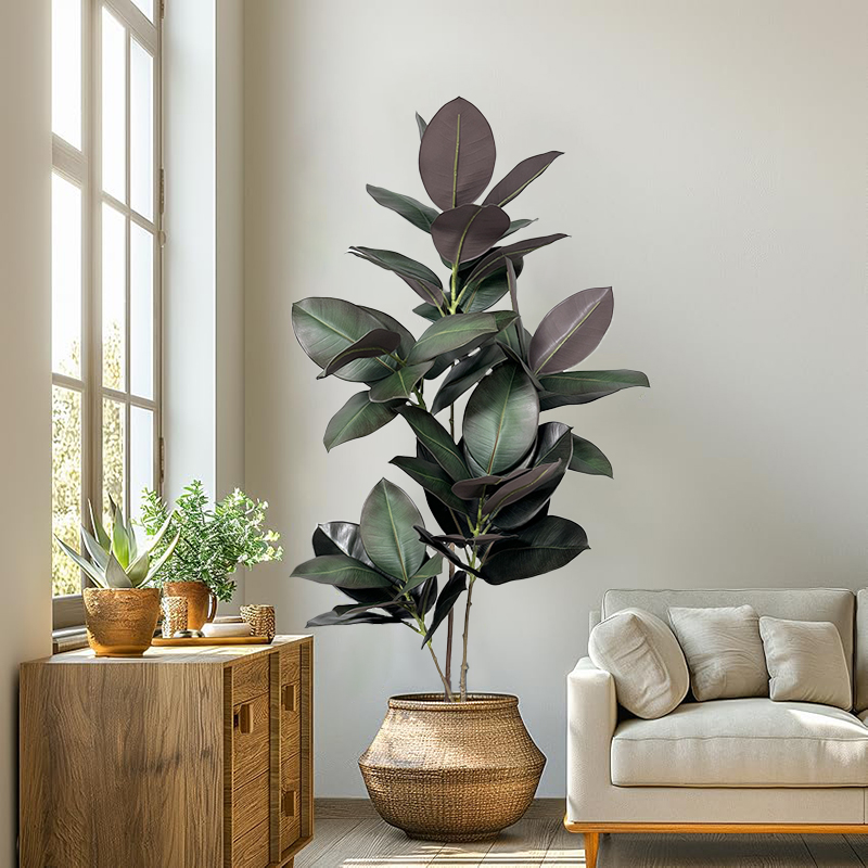 Árbol de Ficus Artificial de 7 - Rubber Plant Ficus reseña y precio