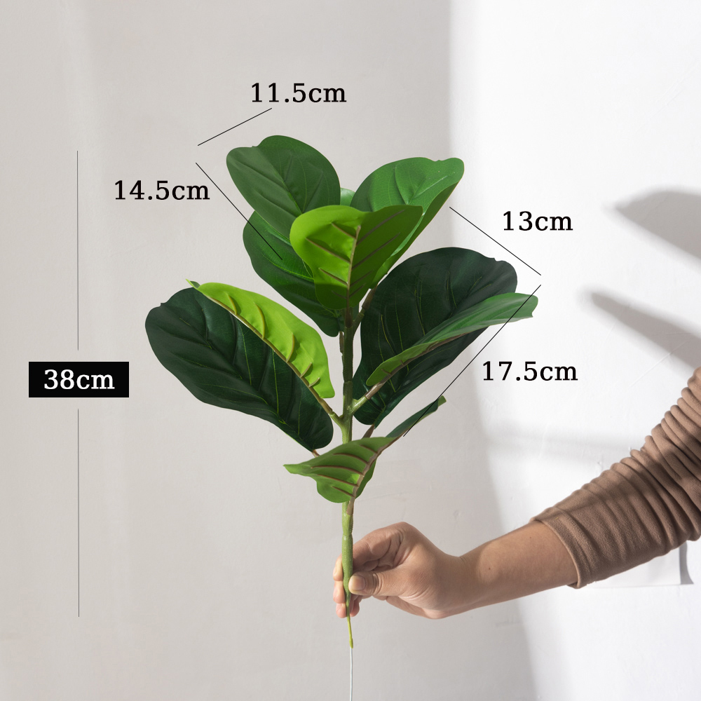 38cm 9 tenedores plantas artif - Rubber Plant Ficus reseña y precio
